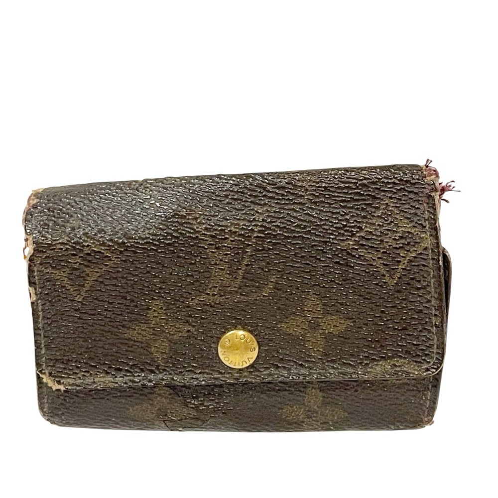 Louis Vuitton Monogram Multicles 6 Key Hooks‎ Case Brown Small Project FLAWED